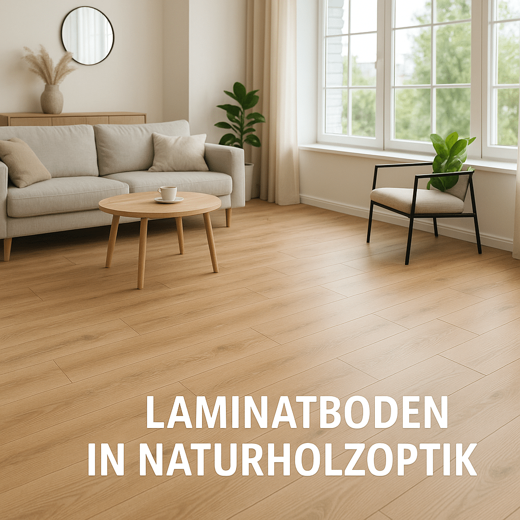 Hochwertiger Laminatboden in einem modernen Wohnzimmer in Hamburg mit natürlicher Holzoptik