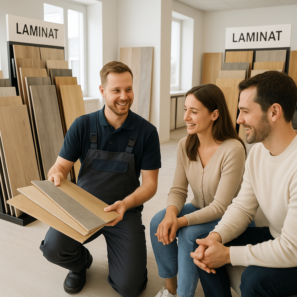 Individuelle Laminatberatung im Showroom von Heiko Rabel in Bad Segeberg