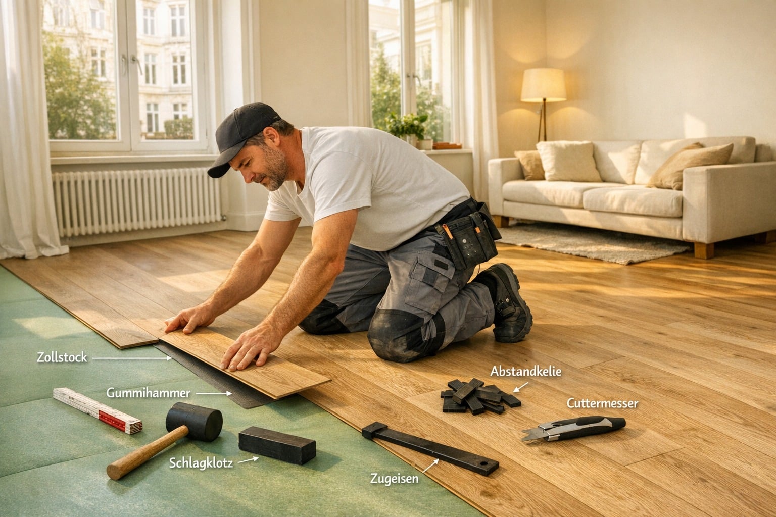 Laminat verlegen in Hamburg durch professionellen Bodenleger – saubere und fachgerechte Verlegung