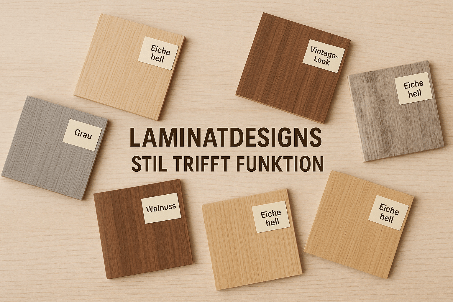 Verschiedene stilvolle Laminatdesigns von Bodendesigner Heiko Rabel im Vergleich
